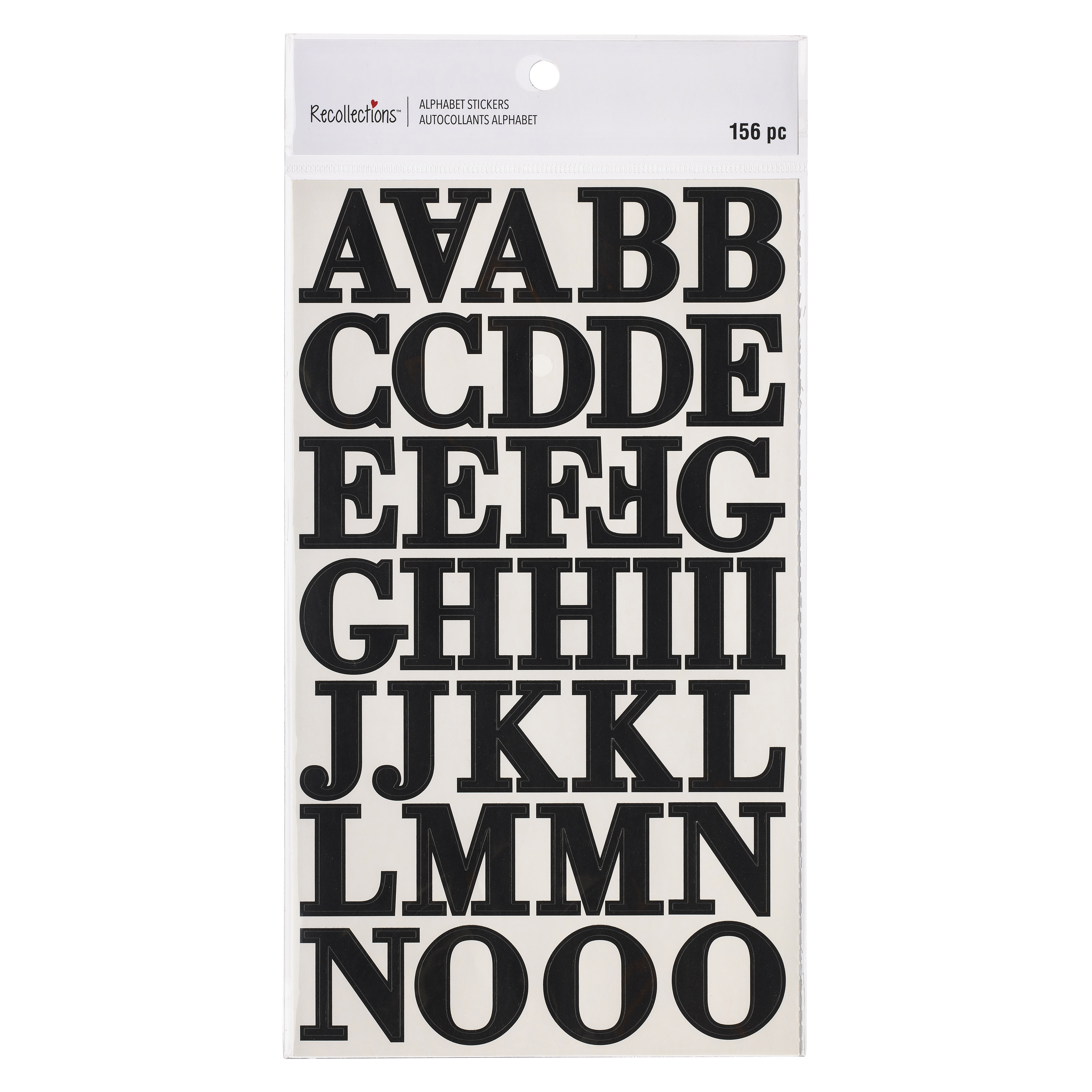 Black Serif Alphabet Stickers by Recollections™